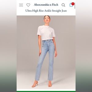 Abercrombie Ultra High Rise Ankle Straight Jeans 👖